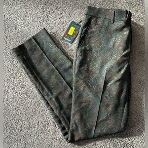 NWT Murano Men’s Evan Taper Leg Baroque Jacquard Style Pattern Dress Pants 31x32